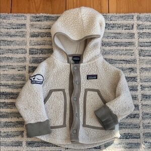 Patagonia Button Fleece Hoodie size 12-18mo